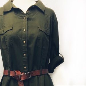 Merona sz XXL Cotton Green Shirt Dress